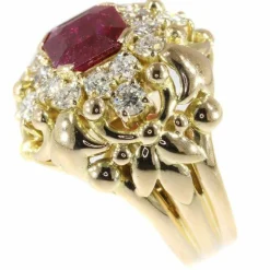 Anthony & Wolfers - bague diamant, rubis