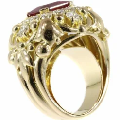 Anthony & Wolfers - bague diamant, rubis
