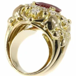 Anthony & Wolfers - bague diamant, rubis