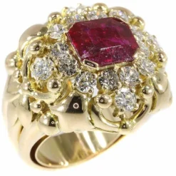 Anthony & Wolfers - bague diamant, rubis