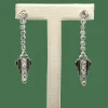 ART DÉCO - Boucles d’oreilles Or blanc et Diamants