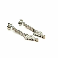 ART DÉCO - Boucles d’oreilles Or blanc et Diamants