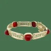 Art déco - Bracelet Or jaune et Cornaline