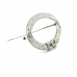 Art déco - Broche Platine et Diamants
