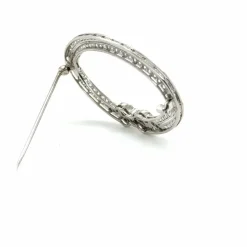 Art déco - Broche Platine et Diamants