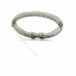 Art déco - Broche Platine et Diamants