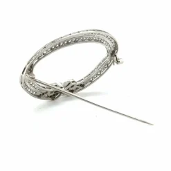 Art déco - Broche Platine et Diamants