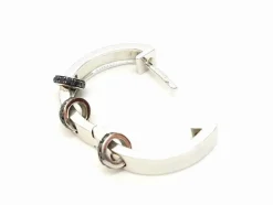 Asherali Knopfer Boucles d'oreilles Créoles Or blanc Diamant