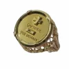 AUGIS - bague médaille d’amour en or jaune