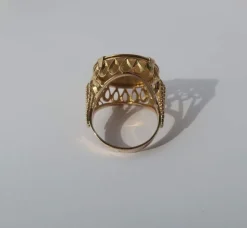 AUGIS - bague médaille d’amour en or jaune