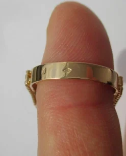 AUGIS - bague médaille d’amour en or jaune