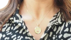 AUGIS - Collier médaille d'amour Or jaune Diamants