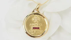 AUGIS - Collier médaille d'amour Or jaune Diamants