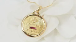 AUGIS - Collier médaille d'amour Or jaune Diamants