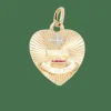 AUGIS - Médaille amour coeur plus qu'hier moins que demain or jaune rubis