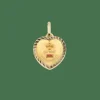 AUGIS - Médaille amour coeur or jaune diamant rubis