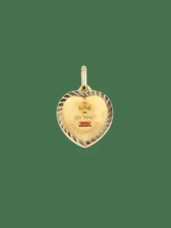 AUGIS - Médaille amour coeur or jaune diamant rubis