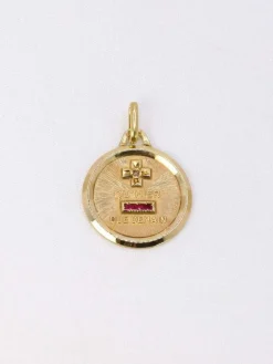 AUGIS - Médaille amour essentielle plus qu'hier moins que demain or jaune rubis