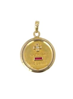 AUGIS - Médaille Amour "L'essentielle" grand modèle Or jaune Rubis