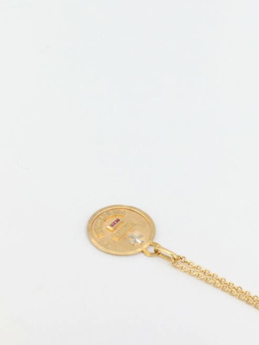Augis - Médaille amour Or, Rubis synthétiques
