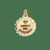 AUGIS - Médaille amour ronde or jaune rubis