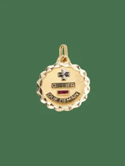 AUGIS - Médaille amour ronde or jaune rubis
