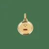 AUGIS - Médaille amour ronde or jaune diamant rubis