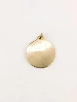 AUGIS - Médaille amour ronde or jaune diamant rubis