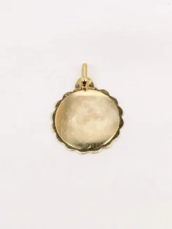 AUGIS - Médaille amour ronde or jaune rubis