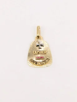 AUGIS - Médaille amour trapèze or jaune rubis