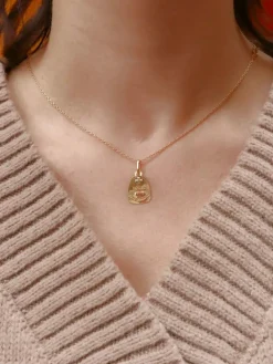 AUGIS - Médaille amour trapèze or jaune rubis