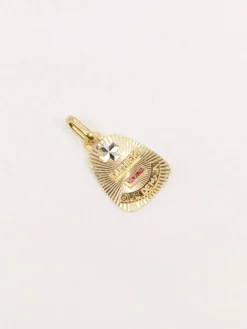 AUGIS - Médaille amour trapèze or jaune rubis
