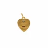 AUGIS - Médaille d'amour - or jaune et rubis de synthèse