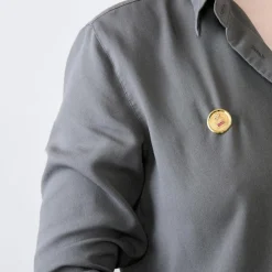 AUGIS - Médaille d'amour - or jaune et rubis de synthèse