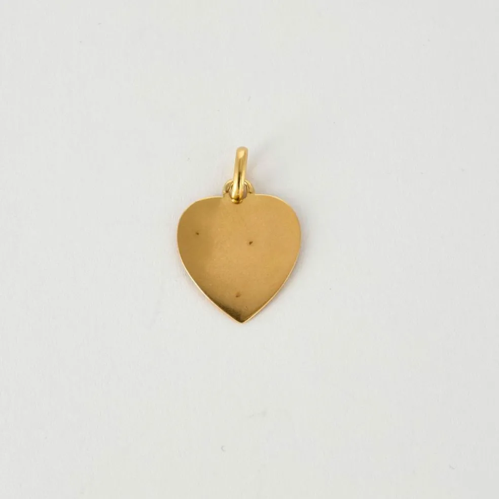 AUGIS - Médaille d'amour - or jaune et rubis de synthèse