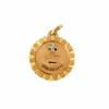 AUGIS - Médaille d'Amour en or jaune, diamant et rubis de synthèse