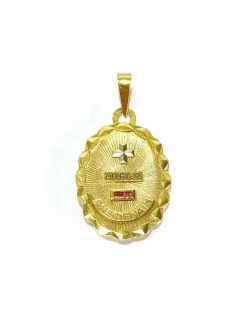 Augis - Médaille d'Amour en or jaune et rubis