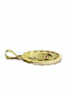 Augis - Médaille d'Amour en or jaune et rubis