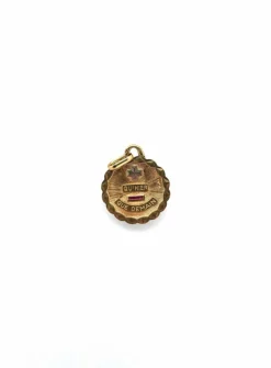 AUGIS - Médaille d'amour or jaune bordure torsadée
