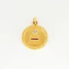 AUGIS - Médaille d'Amour or jaune, diamants et rubis synthétiques