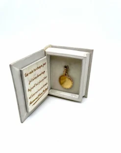AUGIS - Médaille d'amour or jaune bordure torsadée