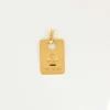 AUGIS - Médaille d'Amour pendentif or jaune, diamant et rubis synthétiques