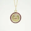 AUGIS - Médaille or jaune rubis diamants
