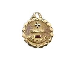 AUGIS - Médaille or rose, rubis
