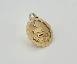 AUGIS - Médaille or rose, rubis
