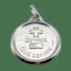 AUGIS - Pendentif médaille d'amour or blanc "+ qu'hier - que demain" L'Originale