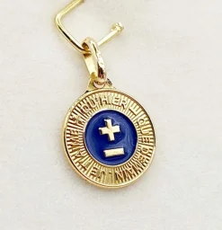 AUGIS - Pendentif médaille d'amour or jaune "+ qu'hier - que demain" - L'Élégante Bleue