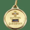 AUGIS - Pendentif médaille d'amour or "+ qu'hier - que demain" - L'Essentielle bleue