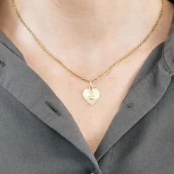 AUGIS - Pendentif Médaille sentimentale en or jaune