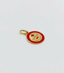 AUGIS - Pendentif médaille d'amour or jaune "+ qu'hier - que demain"- La Charmante Carmin